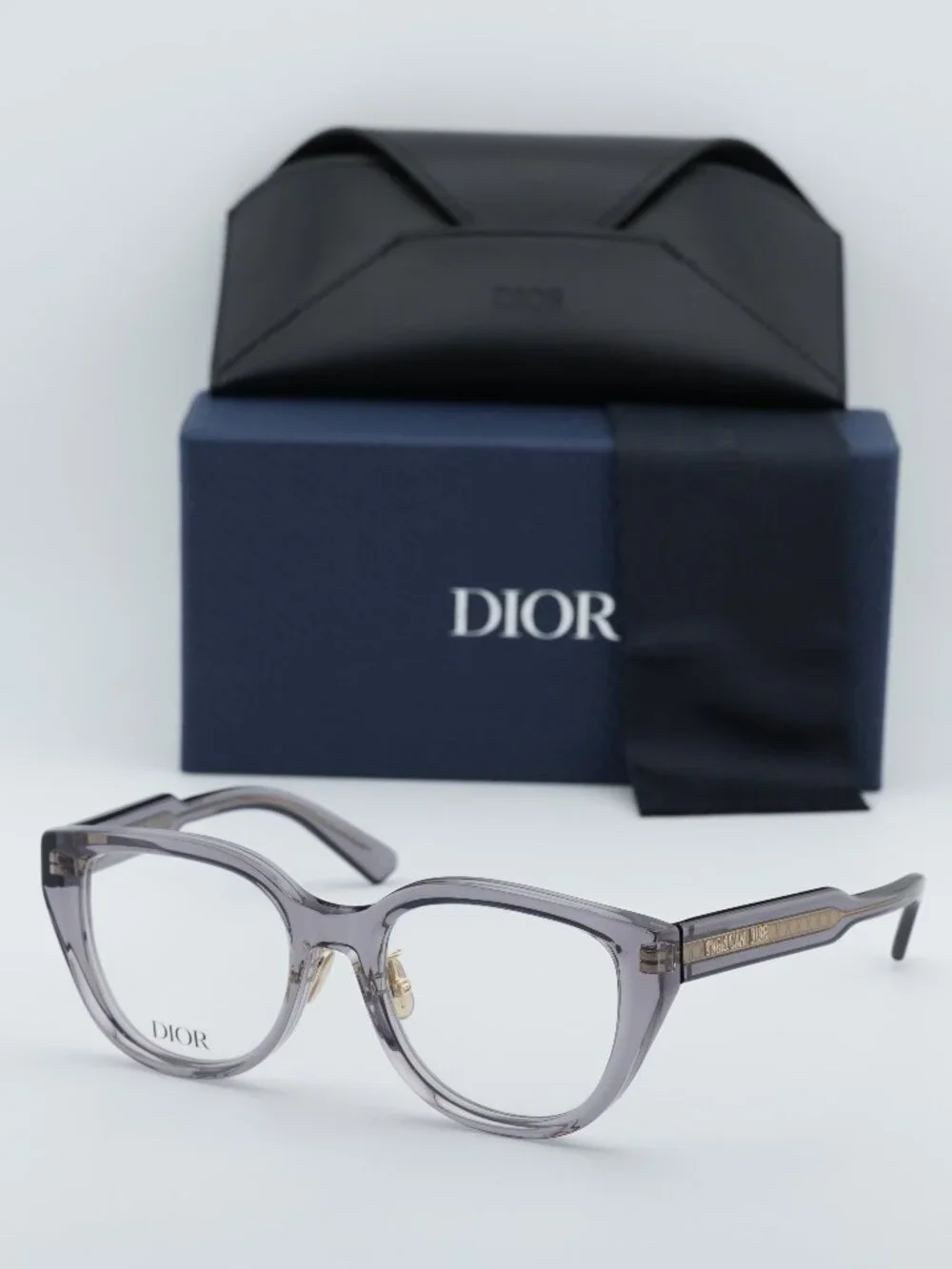 Dior DIORPRISMEO B1F 4500 Cat Eye Women Eyeglasses 52mm - Grey - Picture 7 of 11